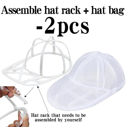 🧢 Hat Washing Cage – Anti-Deformation Laundry Bag for Machine Wash & Travel Storage 🧺