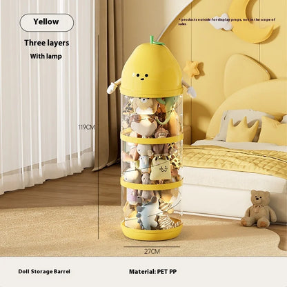 Large Capacity Transparent Toy Storage Bucket for Kids