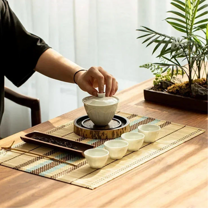 Bamboo Placemat Coaster – Japanese Style Non-Slip Table Pad