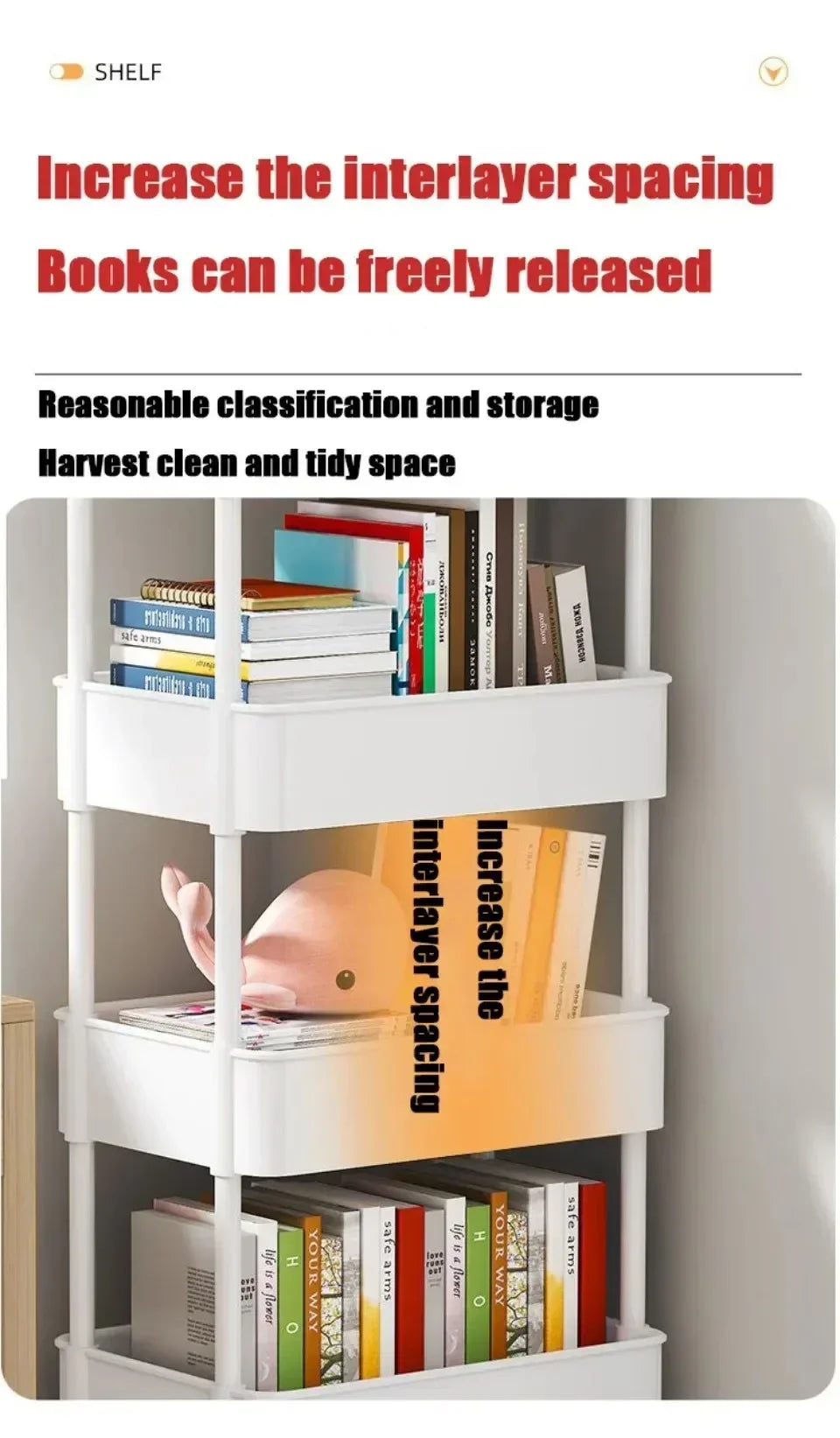 🛒 5-Tier Rolling Storage Cart – Mobile Organizer for Kitchen, Bathroom & More 🧺