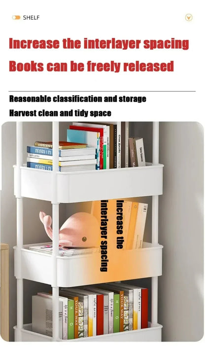 🛒 5-Tier Rolling Storage Cart – Mobile Organizer for Kitchen, Bathroom & More 🧺