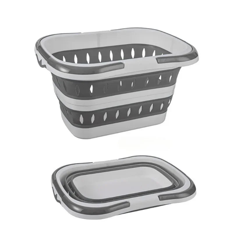 🧺 Foldable Silicone Laundry Basket – Portable Dirty Clothes Bin for Bathroom 🚿