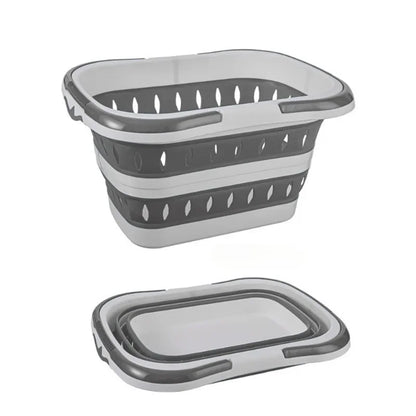 🧺 Foldable Silicone Laundry Basket – Portable Dirty Clothes Bin for Bathroom 🚿