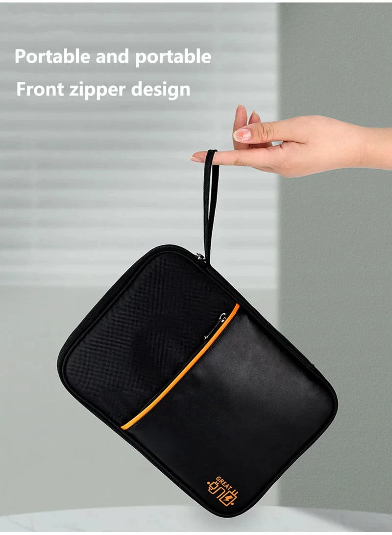 💼 Digital Cable Storage Bag – USB Cord, Charger & Power Bank Organizer Travel Case