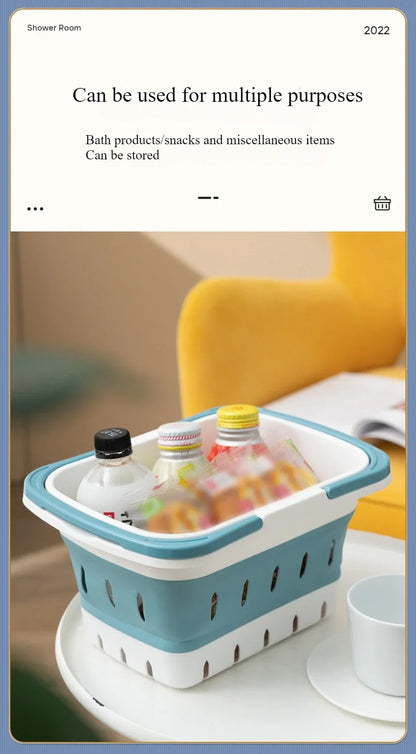🧺 Foldable Silicone Laundry Basket – Portable Dirty Clothes Bin for Bathroom 🚿