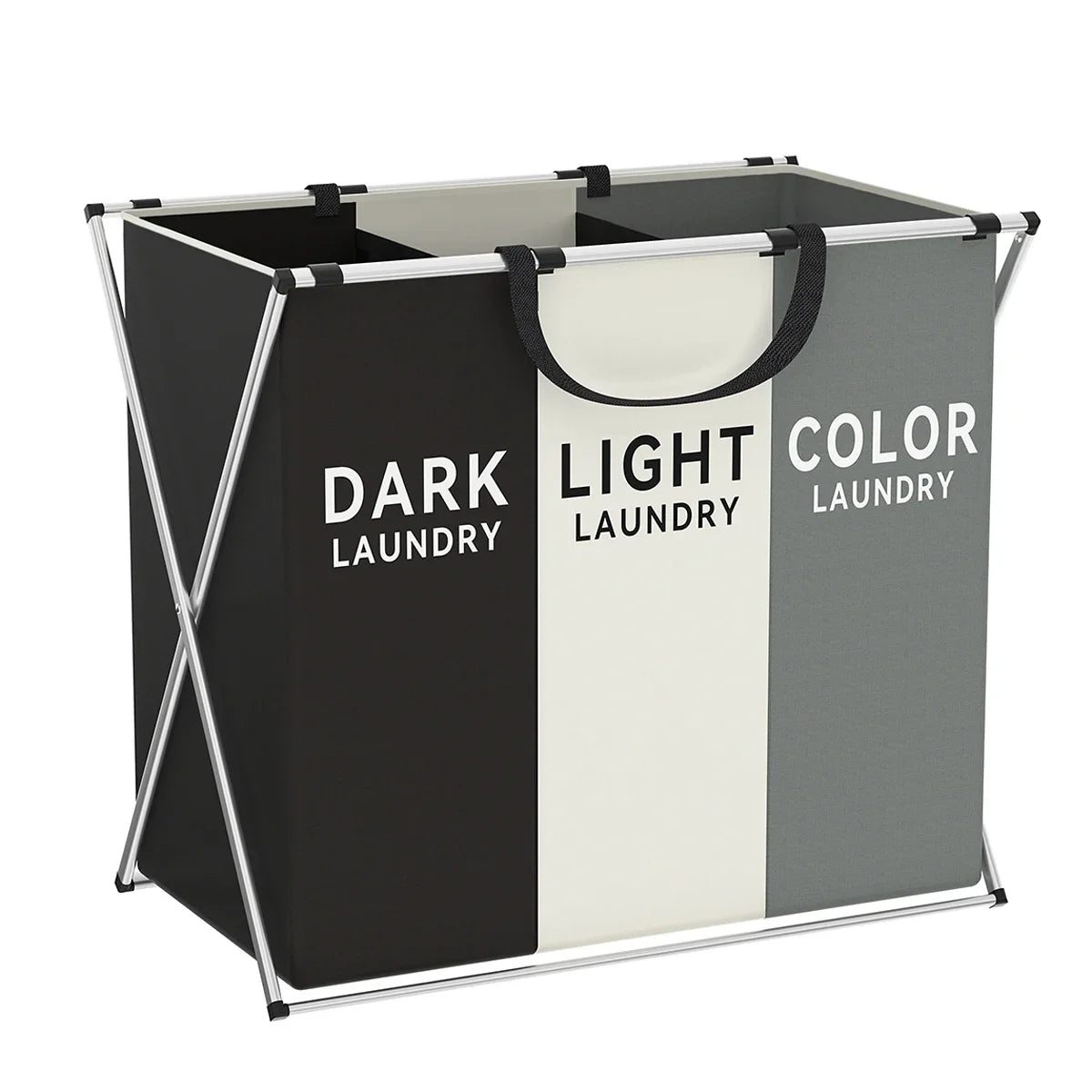3 Grids Laundry Basket – Foldable Waterproof Clothes Hamper