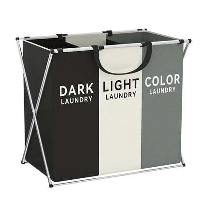 3 Grids Laundry Basket – Foldable Waterproof Clothes Hamper
