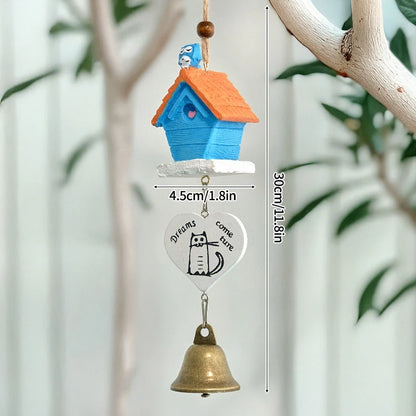 🔔 Wooden Door Bell – Japanese Wind Chime for Home & Garden Decor 🔔