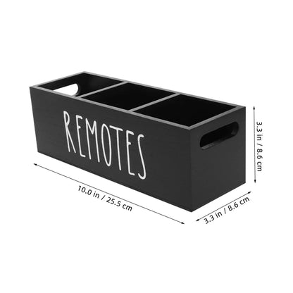 Wooden Remote Control Holder – Farmhouse Storage Box for Bedside, Living Room, Office