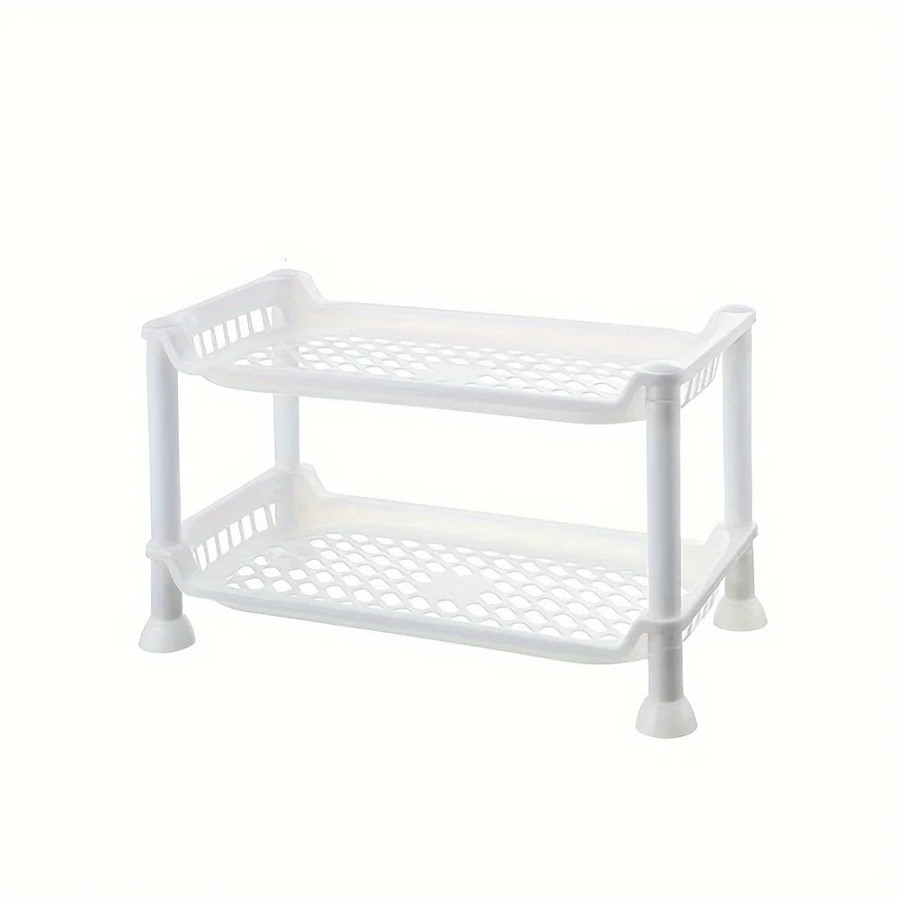 🧼 Plastic Bathroom Countertop Shelf – Multi-Layer Vanity Organizer 🧴