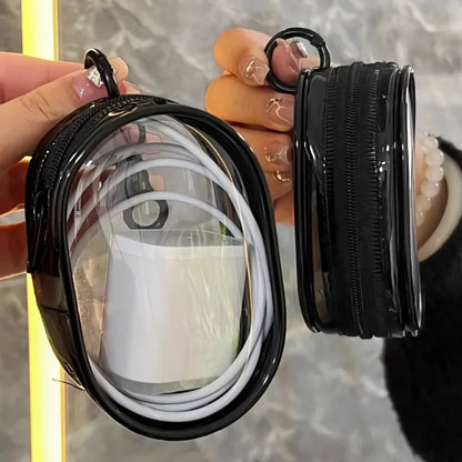 🔌 Transparent Travel Cable Organizer – Portable Charger Case 🔌