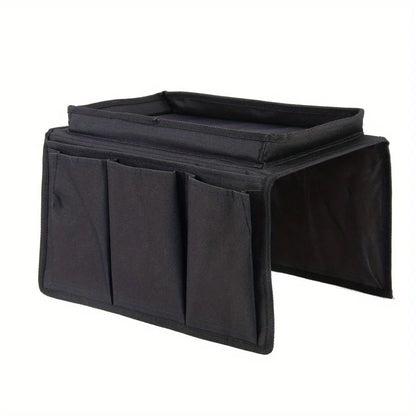 🛋️ No-Slip Sofa Armrest Caddy – Keep Everything Within Reach!