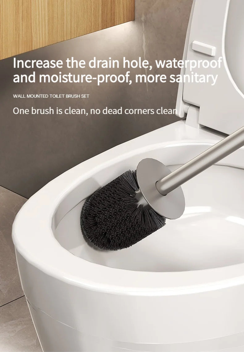 🧻 Punch-Free Bathroom Toilet Shelf & Brush Holder 🛁