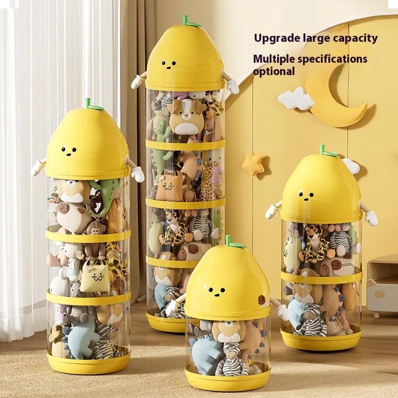 Large Capacity Transparent Toy Storage Bucket for Kids