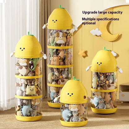 Large Capacity Transparent Toy Storage Bucket for Kids