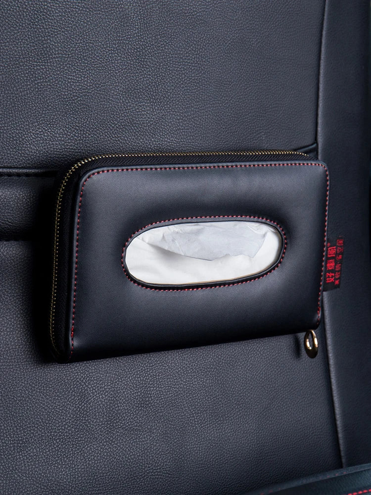 🧻 Car Sun Visor Tissue Holder – Premium PU Leather Organizer