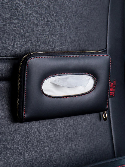 🧻 Car Sun Visor Tissue Holder – Premium PU Leather Organizer