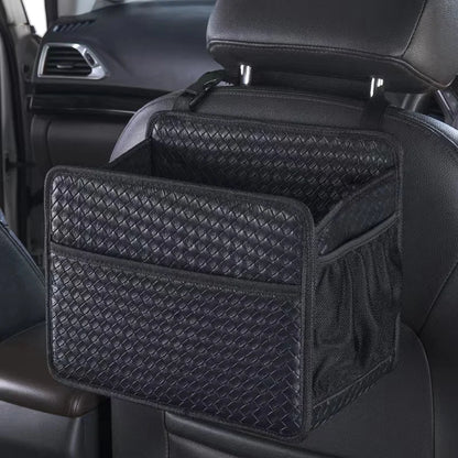 Car Organizer Box – PU Leather Storage for Cups, Snacks, & More!