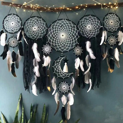 🌙 Boho Dream Catchers – 5pcs Macrame Wall Hanging Set for Home & Nursery 🌙