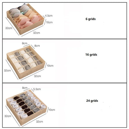 🧦 Cabinet Underwear & Socks Drawer Organizer Box with Compartments 🧦