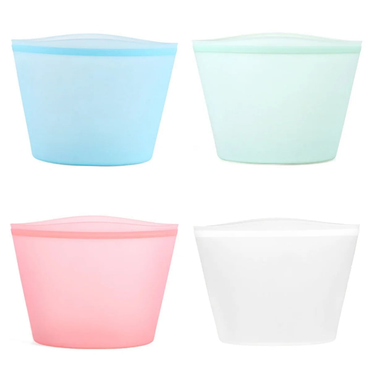 🛍️ Silicone Storage Bags – Reusable Food Grade Leakproof Set 🛍️