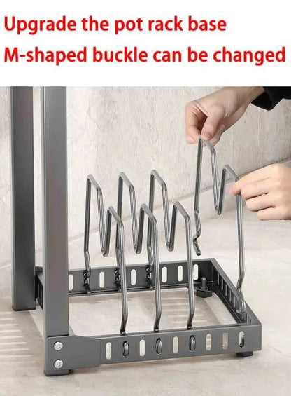 Adjustable Under Sink Pot Rack  Multi-Layer Storage Shelf  Rustproof Kitchen Organizer