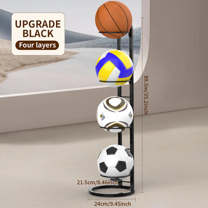 🏀 Kids Ball Storage Rack – Indoor Basketball Football Organizer 🏀