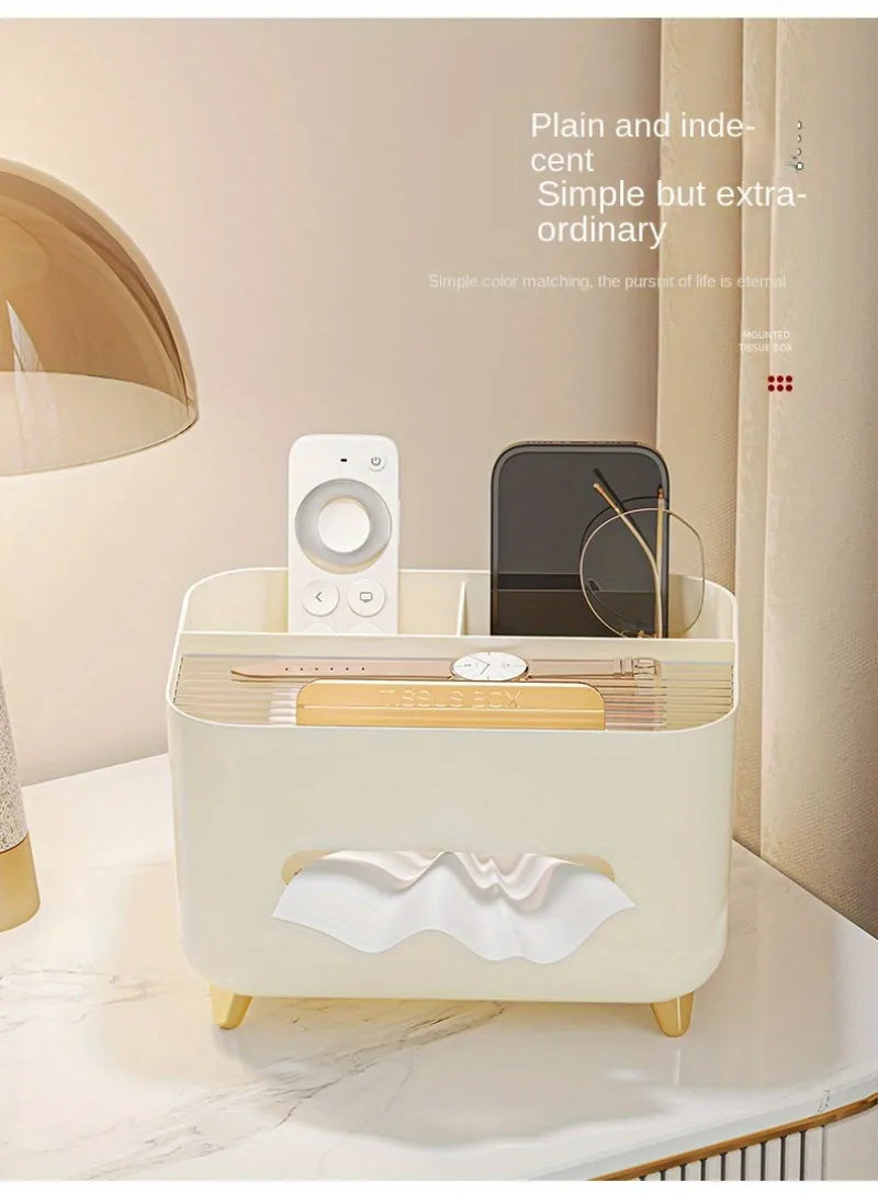 Multifunctional Tissue Box & Remote Organizer – Elegant Storage for Living Room & Coffee Table