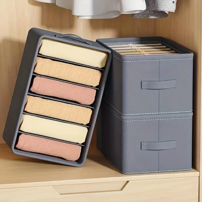 Foldable 6/7/9 Grid Clothes Organizer Box – Keep Your Closet Neat & Tidy!