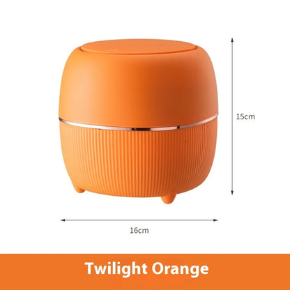 🗑️ Mini Desktop Trash Can – Pop-Up Lid Storage Bin for Coffee Tables & Office Desks ✨