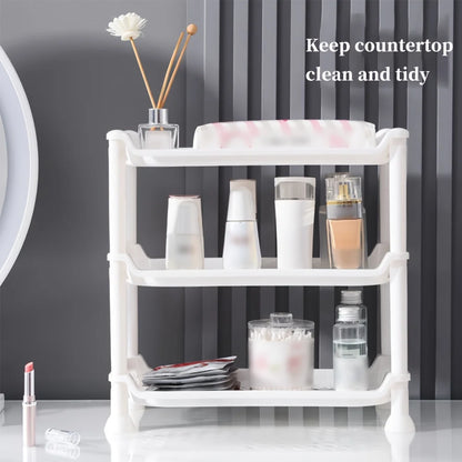 🧼 Plastic Bathroom Countertop Shelf – Multi-Layer Vanity Organizer 🧴
