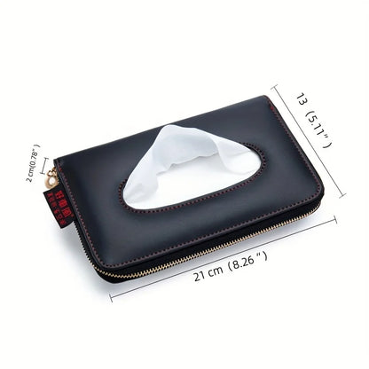 🧻 Car Sun Visor Tissue Holder – Premium PU Leather Organizer