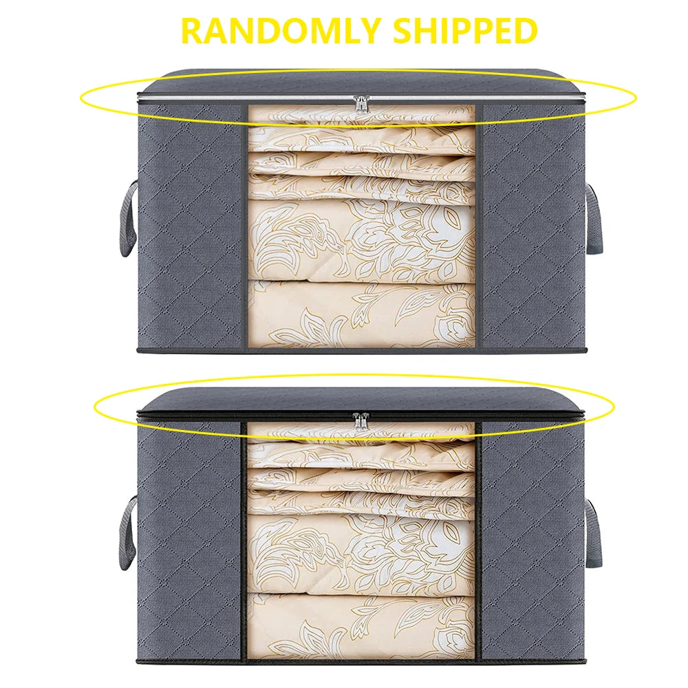 🧺 Large Capacity Clothes Storage Bag – Foldable Blanket Organizer 🧺