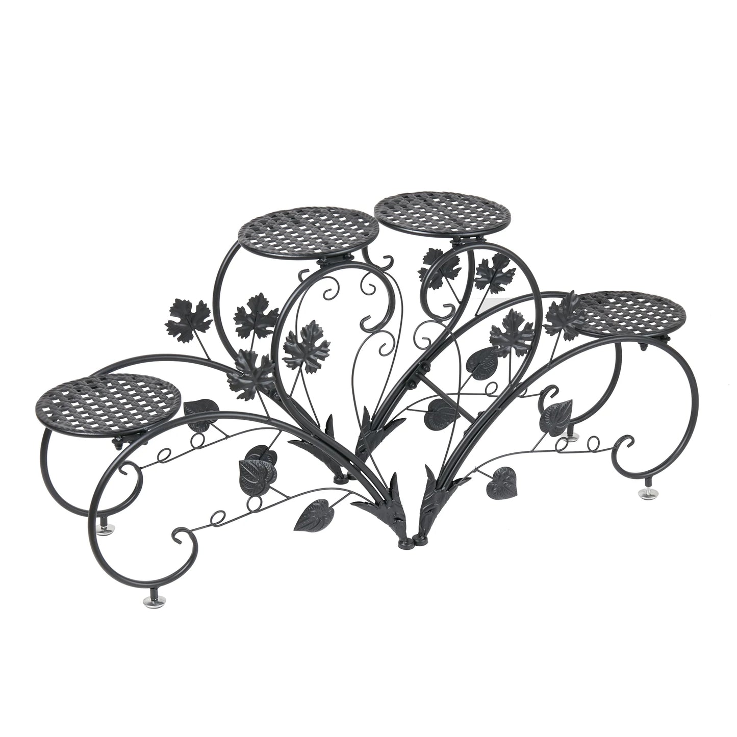 🌼 4-Tier Potted Flower Stand – Indoor & Outdoor Plant Display Rack 🌼
