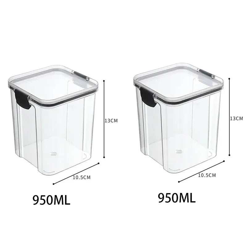 🍽️ Stackable Airtight Food Storage Containers | Clear Kitchen Pantry Boxes 🧂