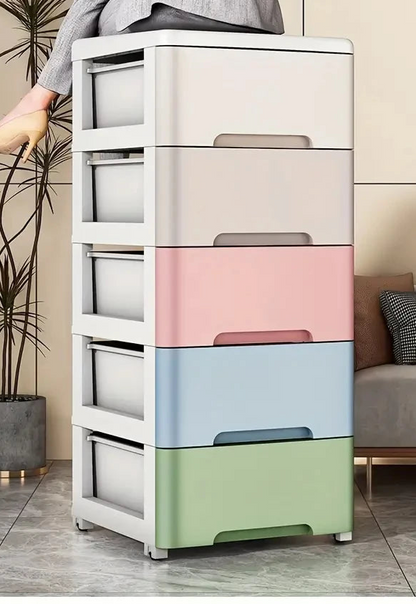 Multi-Tier Drawer Cabinet with Wheels – 3 to 7 Layer Storage