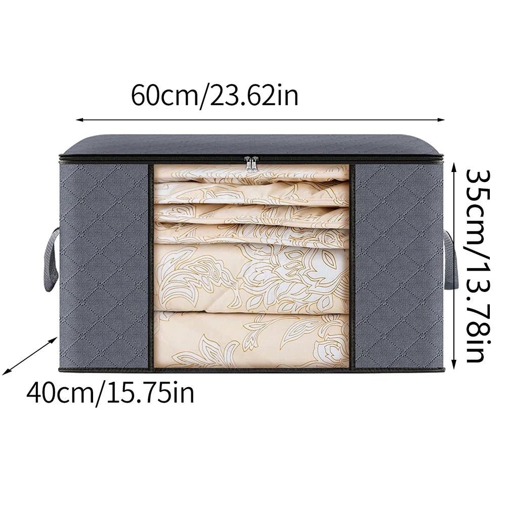 🧺 Large Capacity Clothes Storage Bag – Foldable Blanket Organizer 🧺