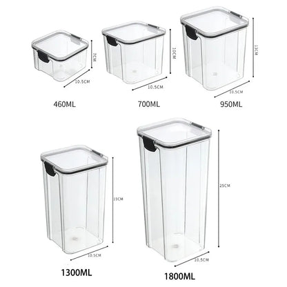 🍽️ Stackable Airtight Food Storage Containers | Clear Kitchen Pantry Boxes 🧂