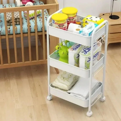 🛒 5-Tier Rolling Storage Cart – Mobile Organizer for Kitchen, Bathroom & More 🧺