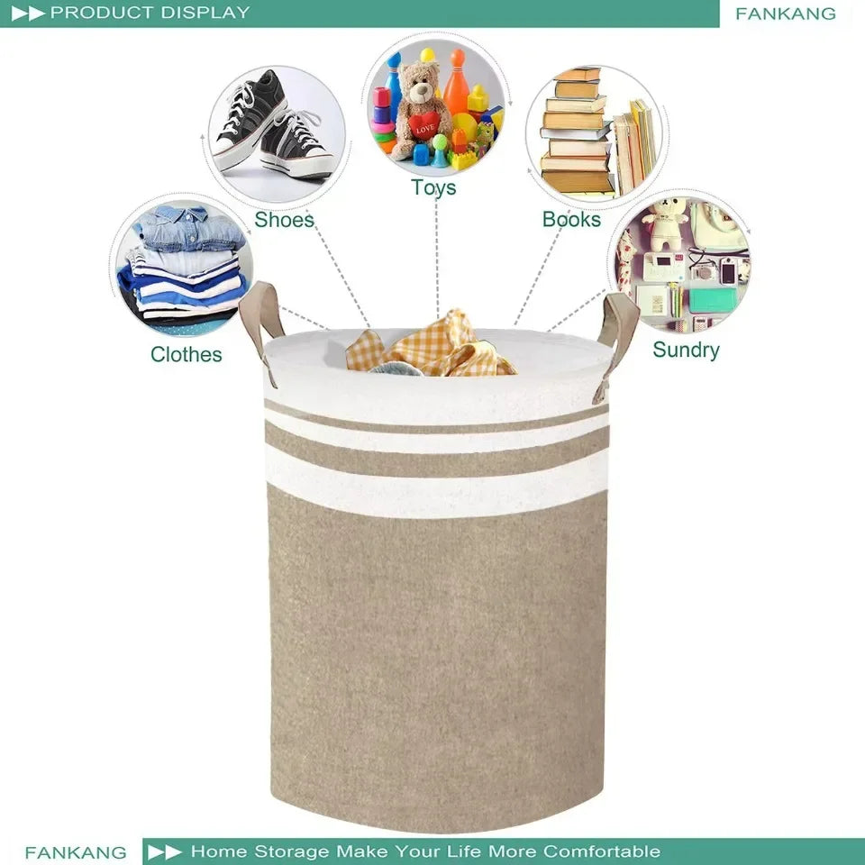 🧺 Foldable Laundry Basket – Waterproof & Space-Saving Dirty Clothes Bin 💧