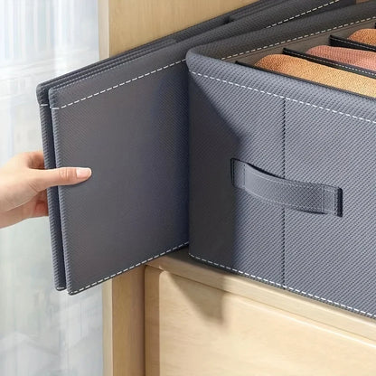 Foldable 6/7/9 Grid Clothes Organizer Box – Keep Your Closet Neat & Tidy!