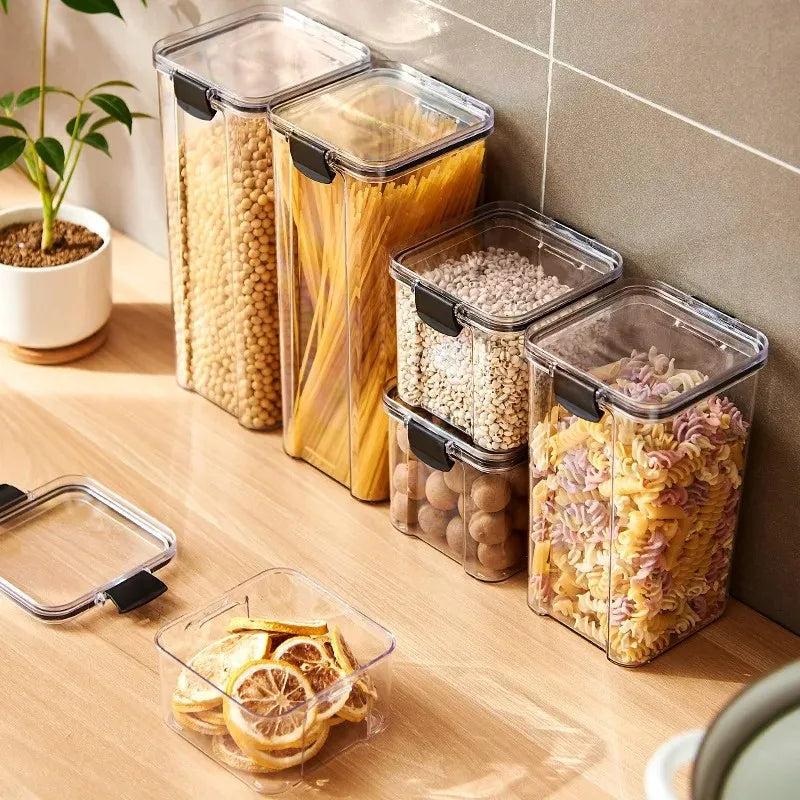 🍽️ Stackable Airtight Food Storage Containers | Clear Kitchen Pantry Boxes 🧂
