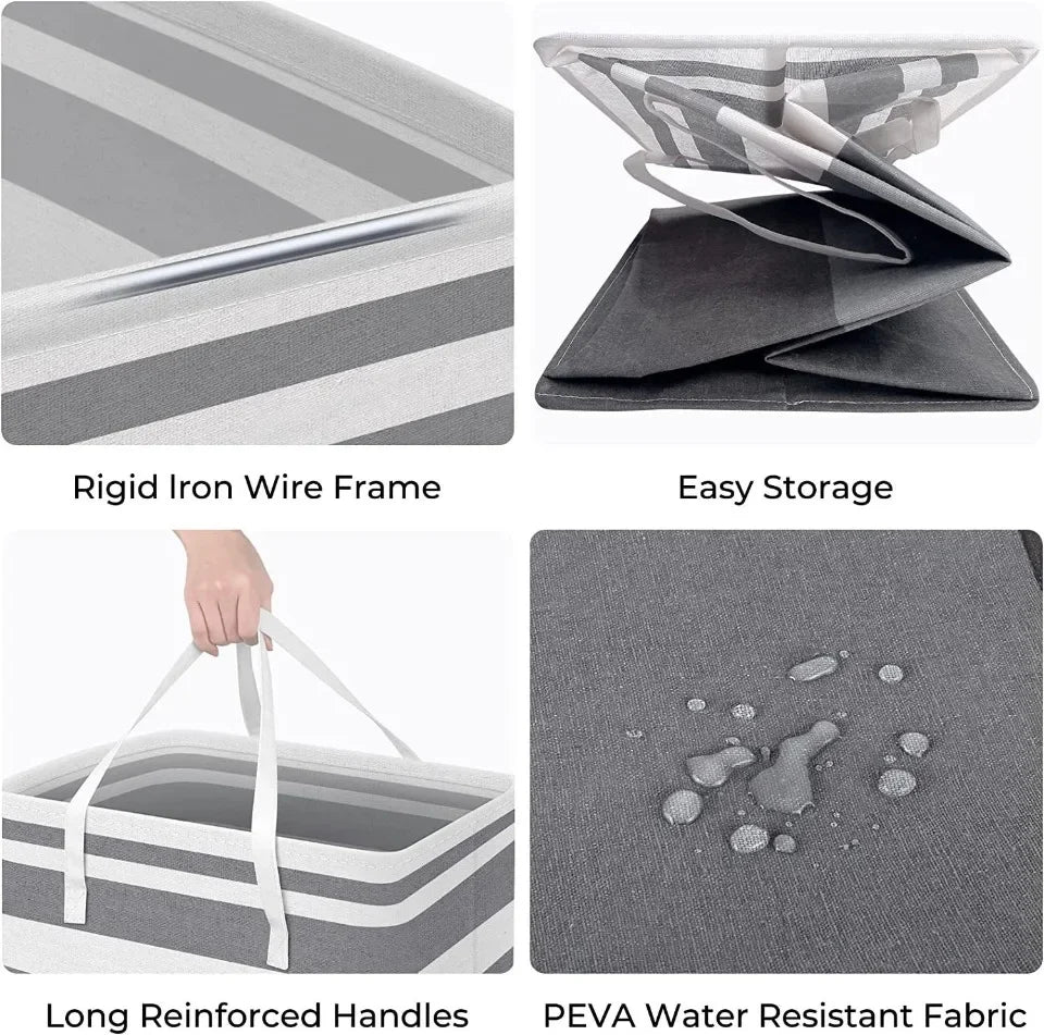🧺 Foldable Laundry Basket – Waterproof & Space-Saving Dirty Clothes Bin 💧