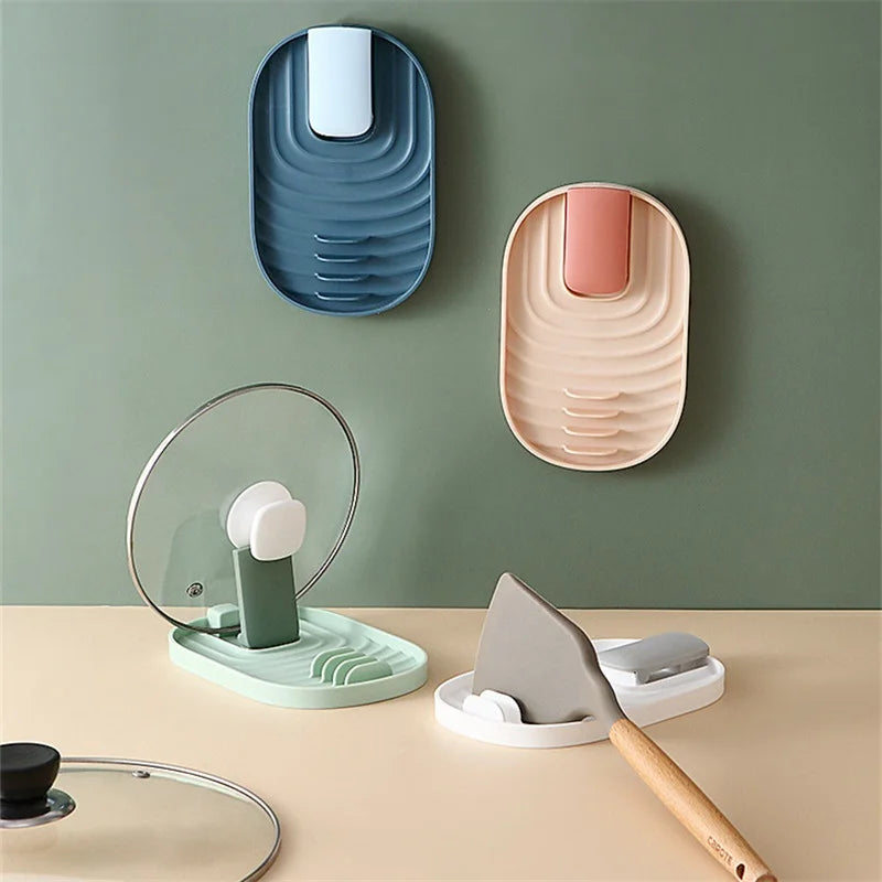 🧼Foldable Spoon & Lid Holder – 🍳 Drip-Free Cooking Organizer