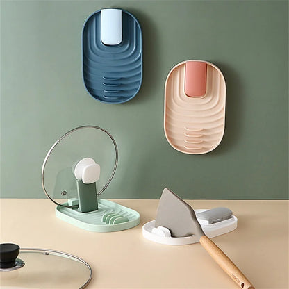 🧼Foldable Spoon & Lid Holder – 🍳 Drip-Free Cooking Organizer