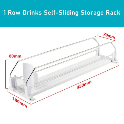 Self-Sliding Can Dispenser – Adjustable Fridge Drink Organizer