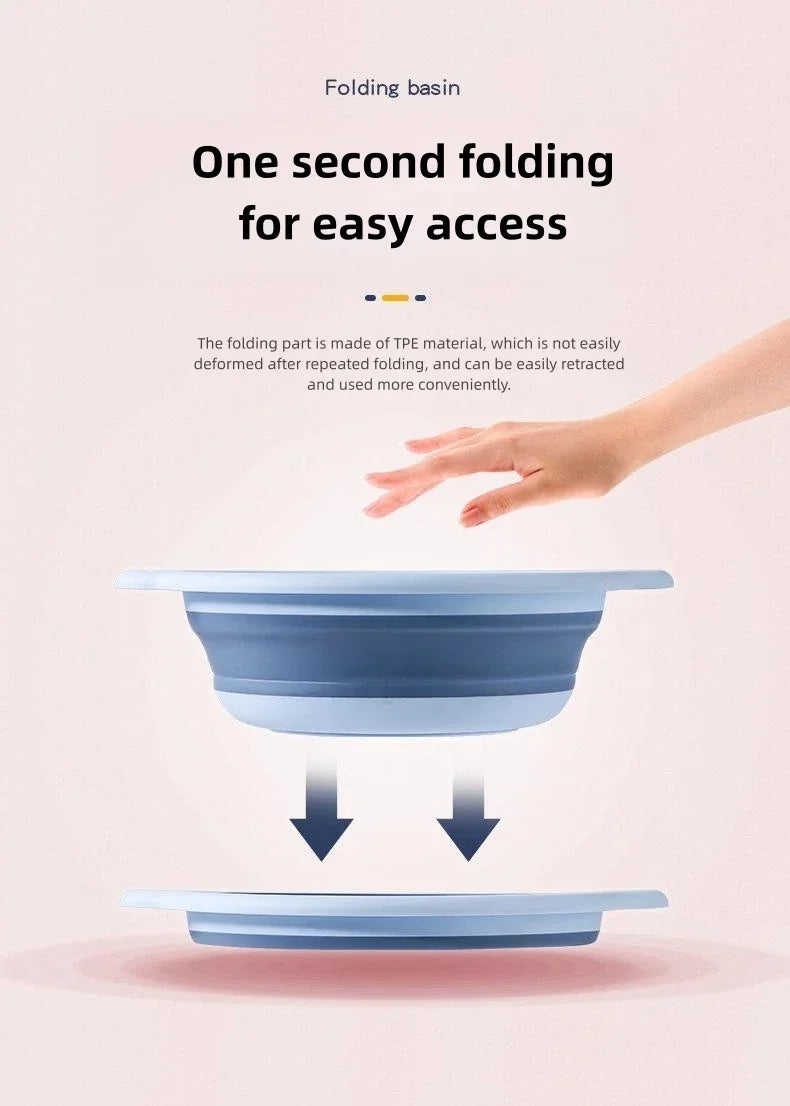 🛁 Foldable Travel Wash Basin – Portable, Compact & Durable