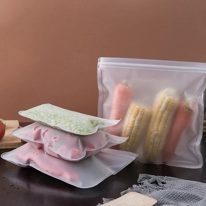 Reusable Food Storage Bags – Freezer & Ziplock Set – 1/5/10 Pcs