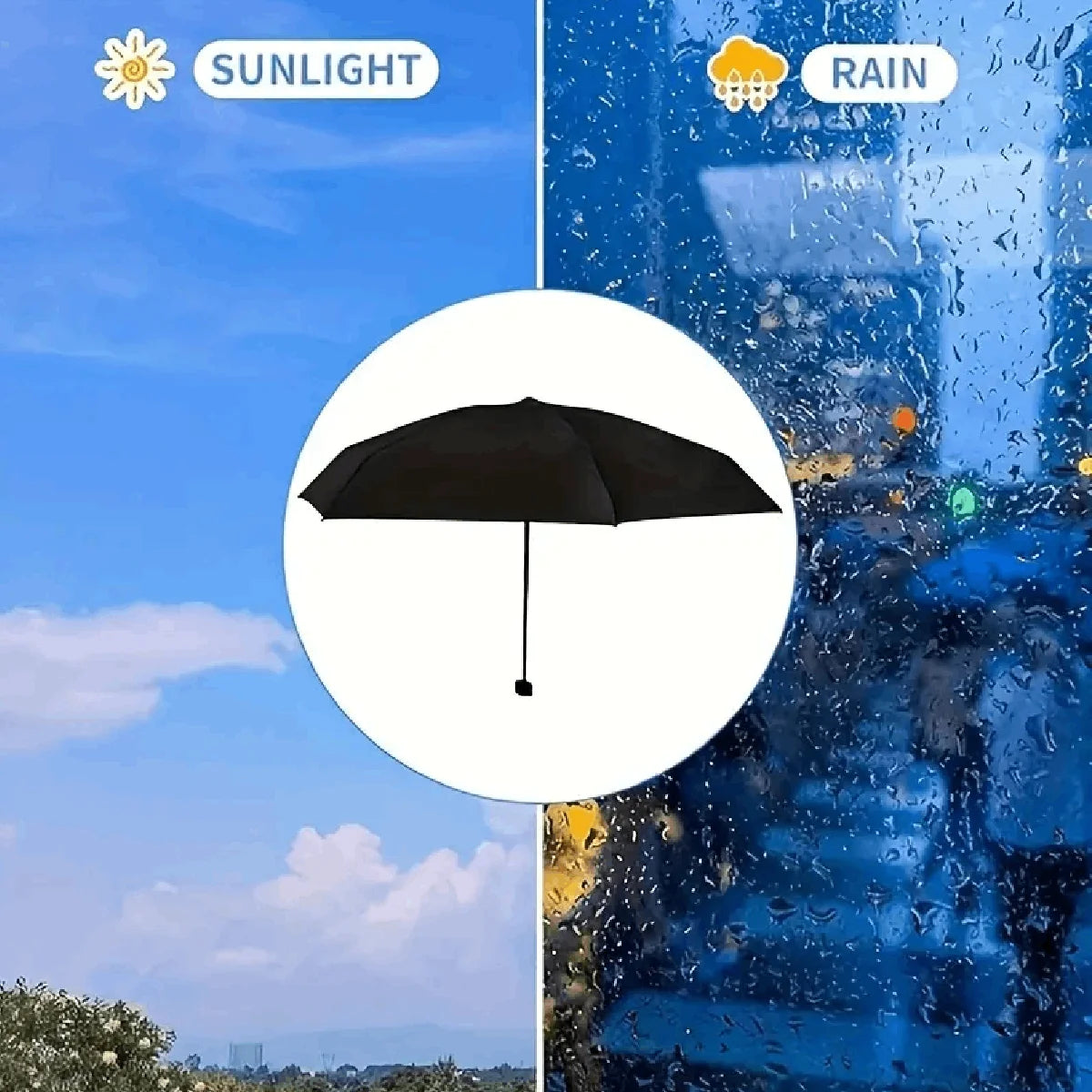 🌂 Portable Ultra-Light UV-Resistant Sixfold Mini Umbrella 🌂