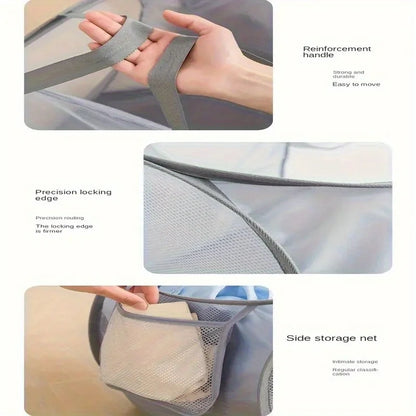 🧺 Foldable Mesh Laundry Hamper – Organise Dirty Clothes in Style! ♻️